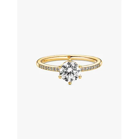 Anello Dorato Corona Scintillante mis.50 Donna Pandora