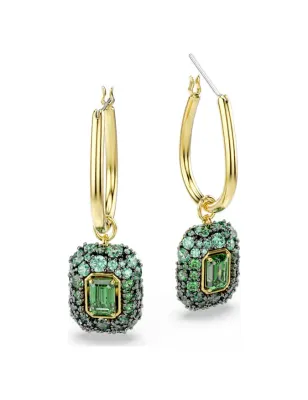 Orecchini Pendenti Sublima, Verdi, Taglio Ottagonale Donna Swarovski