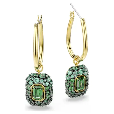 Orecchini Pendenti Sublima, Verdi, Taglio Ottagonale Donna Swarovski