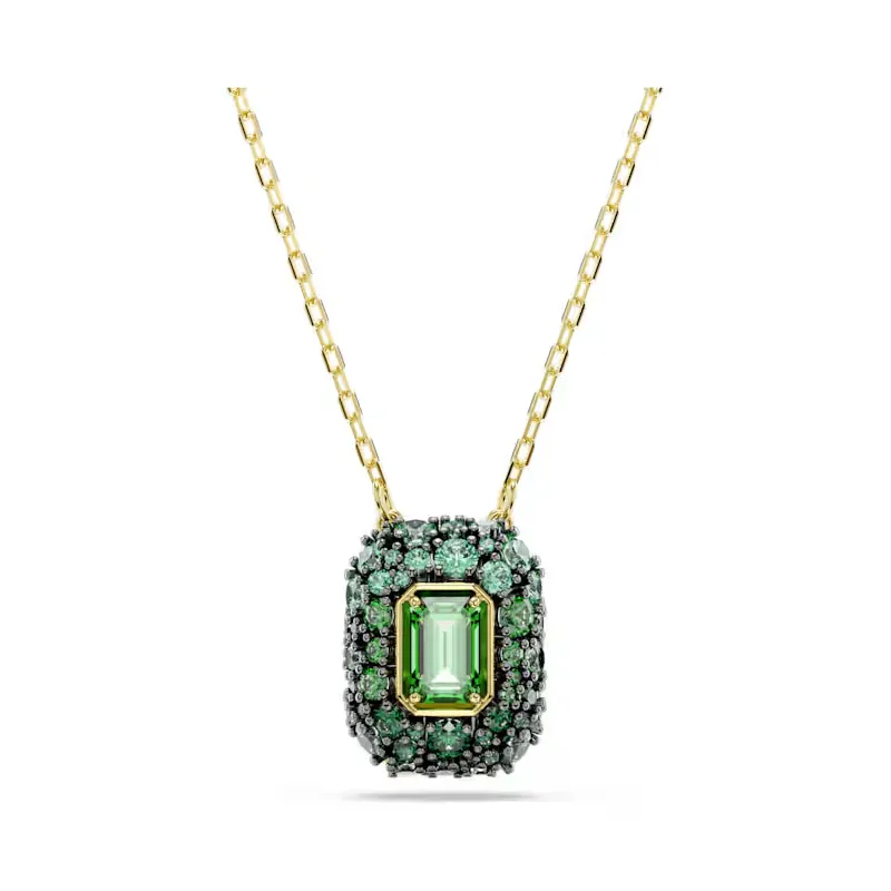 Collana Dorata Pendente Sublima, Verde, Taglio Ottagonale Swarovski Collana Dorata Pendente Sublima, Verde, Taglio Ottagonale Swarovski