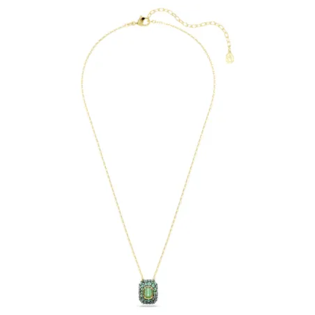 Collana Dorata Pendente Sublima, Verde, Taglio Ottagonale Swarovski
