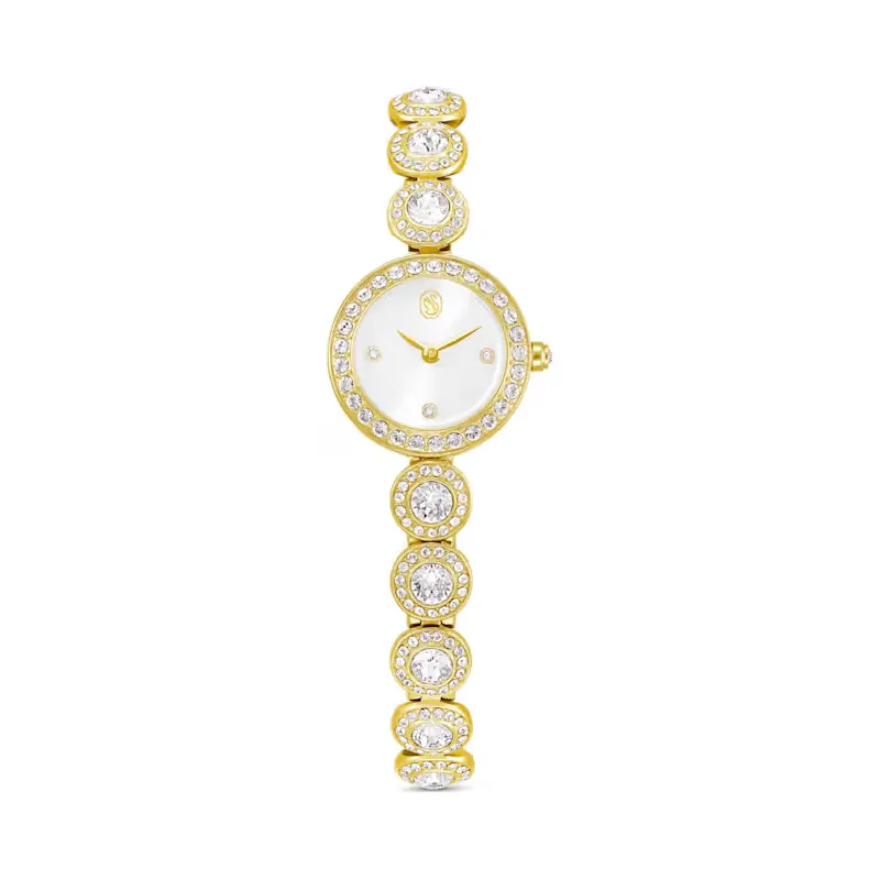 Orologio Una Angelic, Bracciale in Cristallo, Tono Dorato Donna Swarovski Orologio Una Angelic, Bracciale in Cristallo, Tono Dorato Donna Swarovski